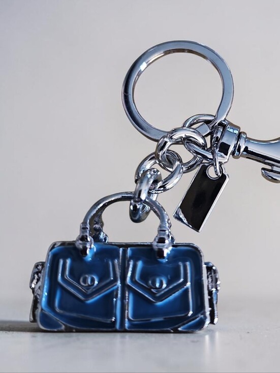 Sassified Boutique Accessories - S. B NWT Silver and Black Handbag Keychain Charm - Men Accessories